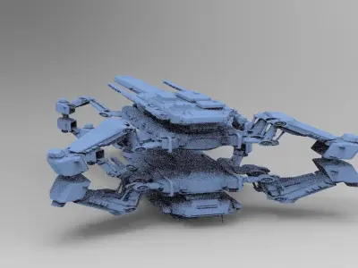 Advanced Ancient Civilization Ship architecture 2 3D model