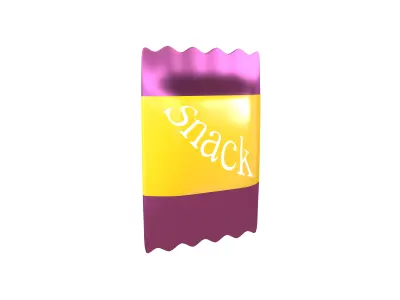 Cartoon Snack Package v1 003 Free low-poly 3D model