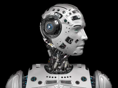  Futuristic Robot Man Rigged 