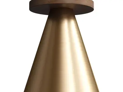 Perry - 6 light aged brass and opal pendant 3D model