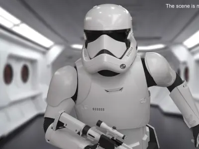  Star Wars First Order Stormtrooper Rigged 
