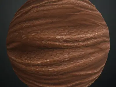 Rough Organic Dark Wood Bark PBR Texture