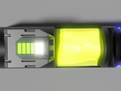 Sci-fi Glowing Battery  Low-poly 3D model