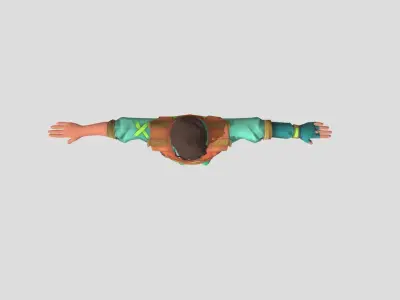 Stylish Street Boy Low-poly 3D model