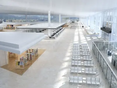 Airport Departures Lounge 3D model