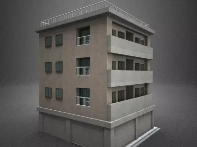 Japan building 14 model in Lightwave 3D 3D model