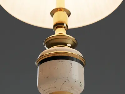 Photorealistic Vintage 1930s Stiffel Table Lamp 3D model