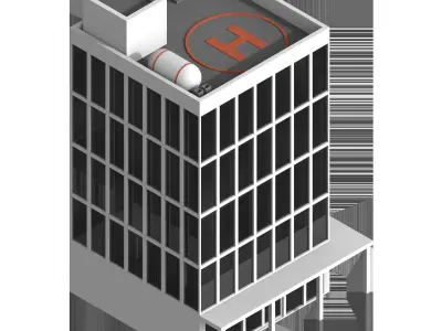low poly city buildings Low-poly  Low-poly 3D model