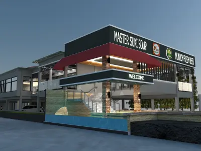 Restaurant and Bar 3D model purchase