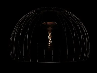Modern round lamp 3D model