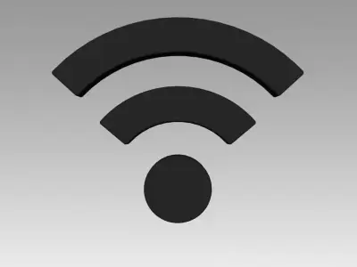 Wifi wireless internet logo 3D model