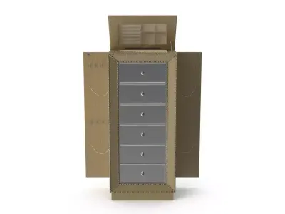 Jewelry Armoire with Mirror and Side Doors 3D model