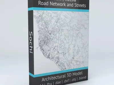 Sochi Road Network and Streets 3D model