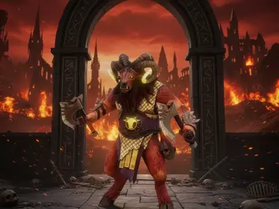 Devil Minotaur Low-poly 3D model