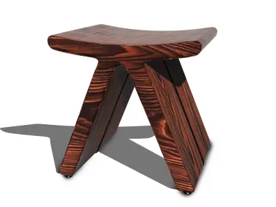 Flip V Stool 3D model