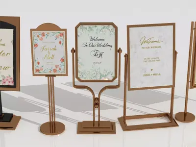 Advertising stand street mockup 3D model