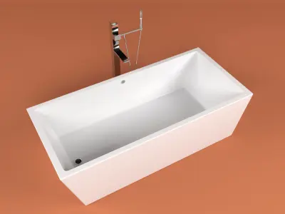 bathtub and faucet 3D model