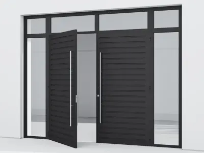 Aluminium door 50 3D model