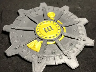 Fallout 111 Vault Door Wall Plaque 3D print model