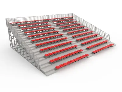 Collection Bleachers 6 3D Model Pack