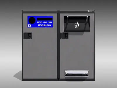 Bigbelly Double Station Low-poly 3D model