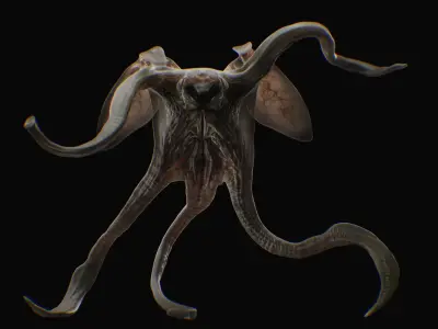 Alien Calvin from Life Low-poly 3D model