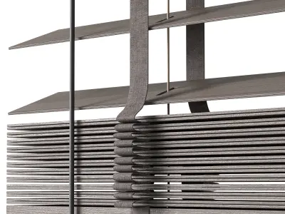 Wooden blinds set 31 3D model