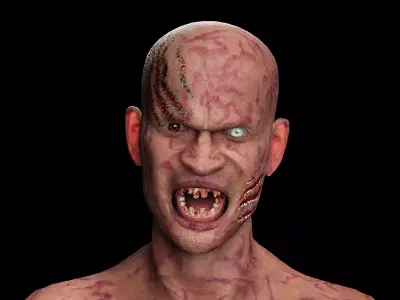 Male Zombie Low-poly 3D model