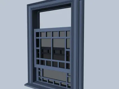 Window art deco 3D model