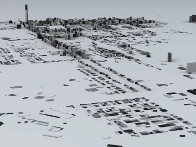 Abu Dhabi Streets and Buildings 3D model
