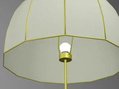 Classical Modern Green Lamp Low-poly 3D model