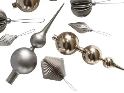 Set of Christmas tree decorations 3D model