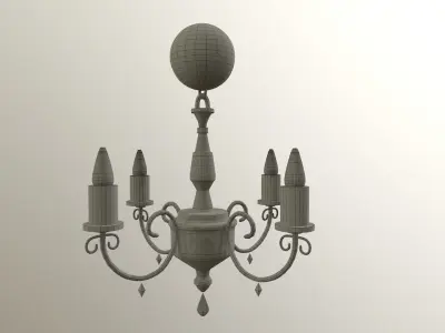 Chandelier  obj and textures 3D model