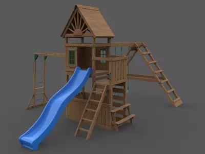 PBR Playground Jungle Gym 10 Low-poly 3D model