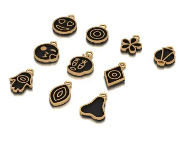 Jewelry microphone with lines 3D print model