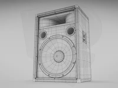 Simple hi-fi speaker 3D model