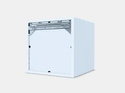 EKET Wall cabinet with glass door 3 Low-poly 3D model
