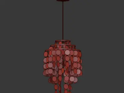 Capiz Chandelier and Luxxu Waterfall Chandelier 3D model