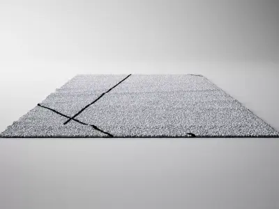 Contemporary Carpet - Rug Low-poly 3D model