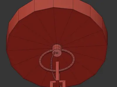 Benedict modern brass chandelier with glass balls 3D model