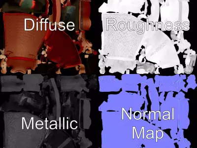 Charming Vintage Character model pack Low-poly 3D model