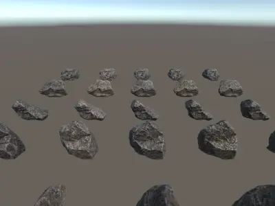 Scanned Rocks Collection 02 - High Detail Low-poly 3D model