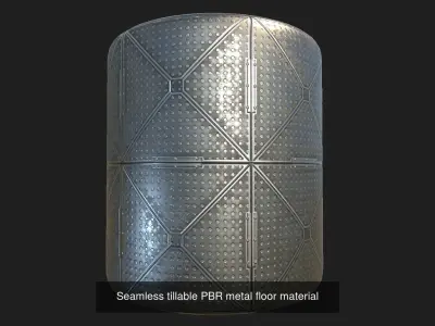 Seamless tillable customizable PBR metal floors Texture