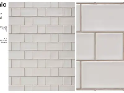 Subway and Square Tiles in Flemish Bond Layout Texture