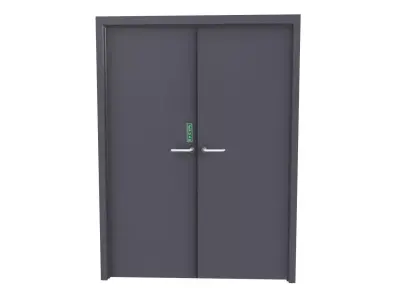 Double Door Low-poly 3D model