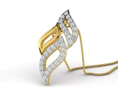 diamonds pendant 3D print model 12