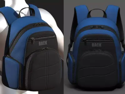 Backpack Camping bag baggage pockets product  Low-poly 3D model purchase