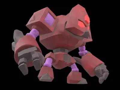Stone Giant Monster v1 004 Low-poly 3D model