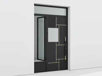 Aluminium door 284 3D model