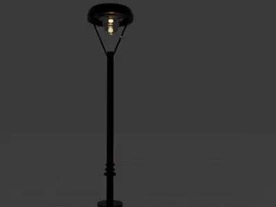 realistic street lamp 3d model  Low-poly 3D model